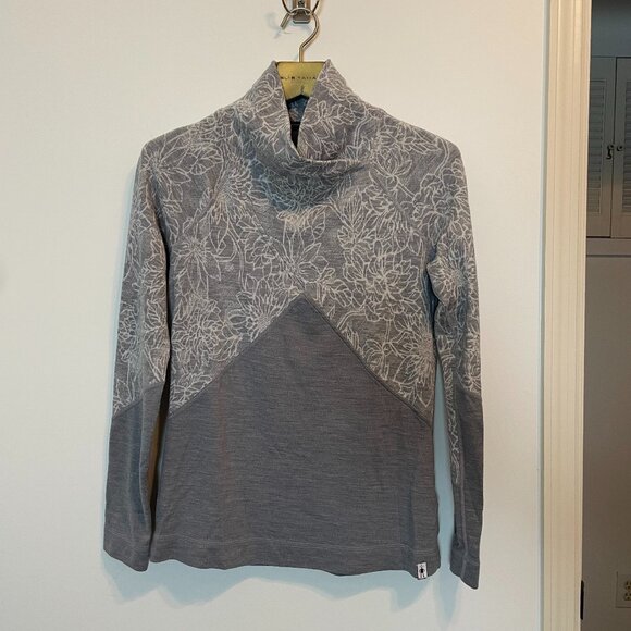 SMARTWOOL Merino 250 Crossover Neck Turtleneck Mock Knit Top \\ M - Picture 2 of 9